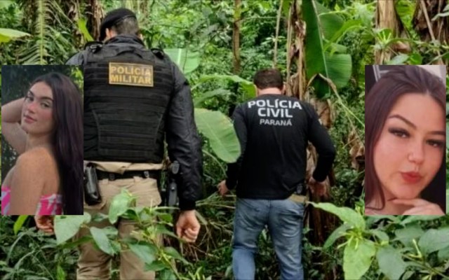 Corpos de primas desaparecidas no Paraná são encontrados em cova rasa após suspeito morrer em confronto