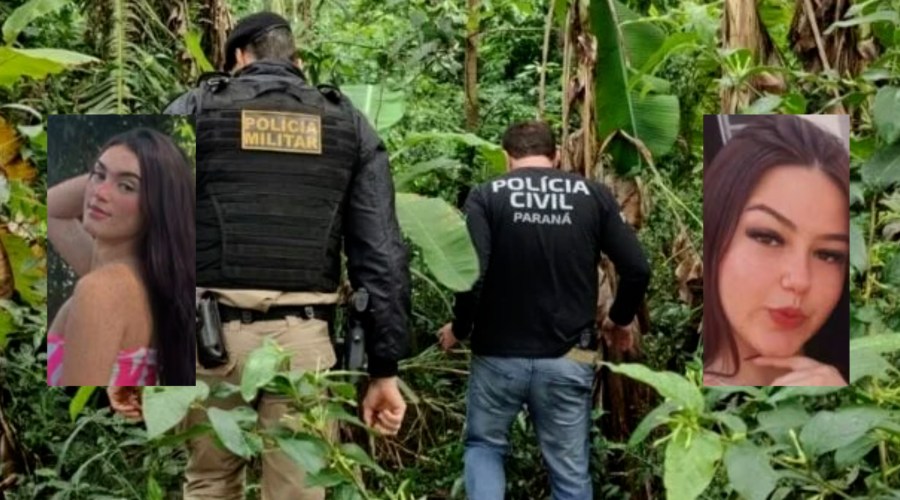 Corpos de primas desaparecidas no Paraná são encontrados em cova rasa após suspeito morrer em confronto