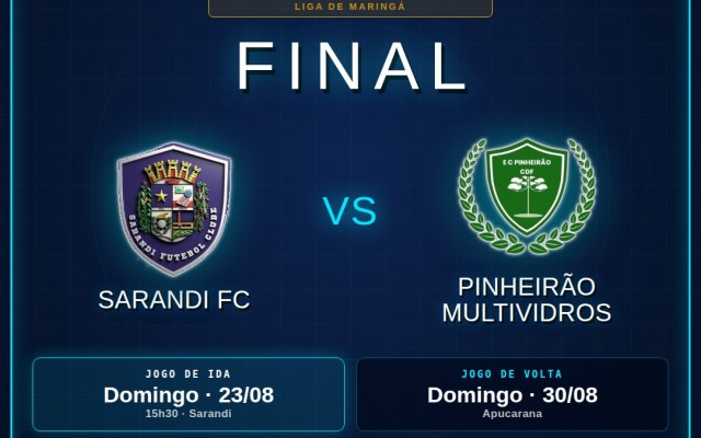Sarandi FC x Pinheirão Multividros — final do Campeonato Regional Amador 2026