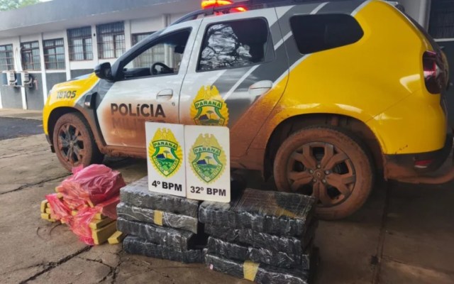 Perseguição termina com confronto e apreensão de 130 quilos de maconha no Contorno Norte de Maringá