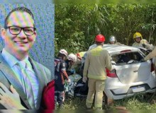 Morador de Sabáudia morre em batida contra carreta na PR-218; esposa fica ferida